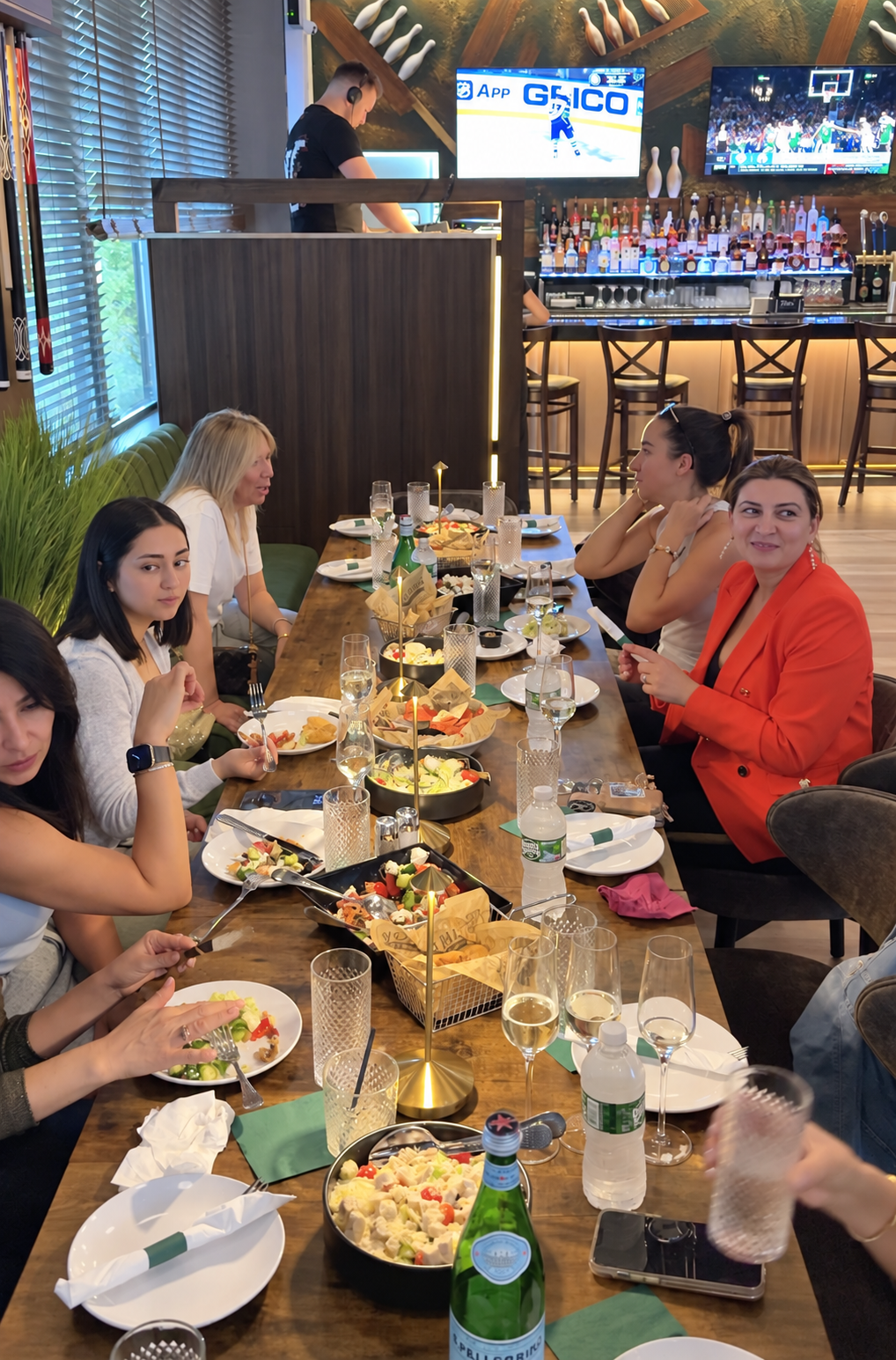 Parents dining together during a birthday celebration