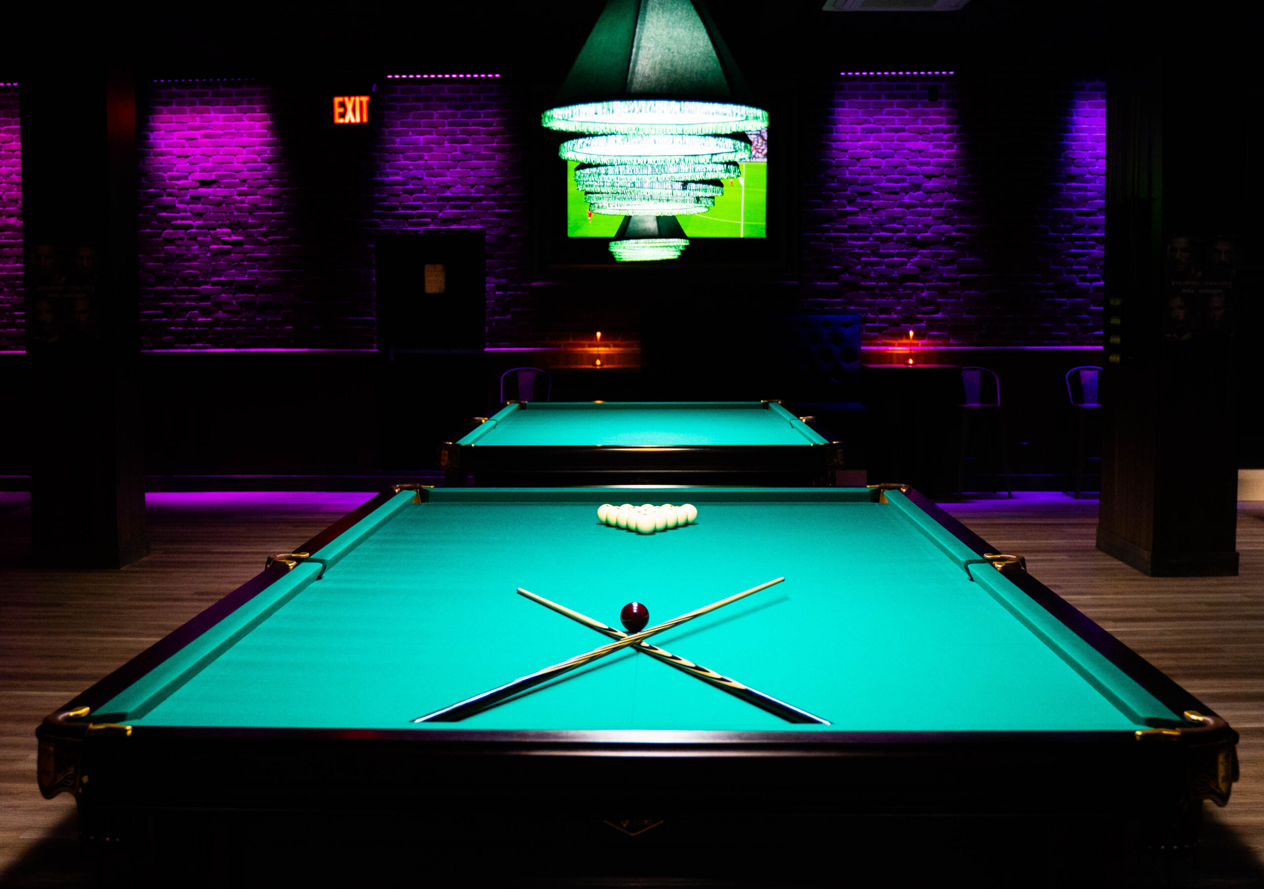 Billiard tables at SET Brighton Beach